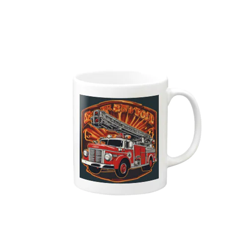 レトロはしご車 Mug