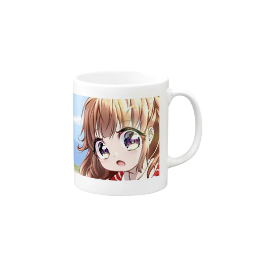 富士山と女の子 Mug