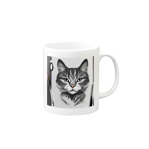 イラスト　猫 Mug