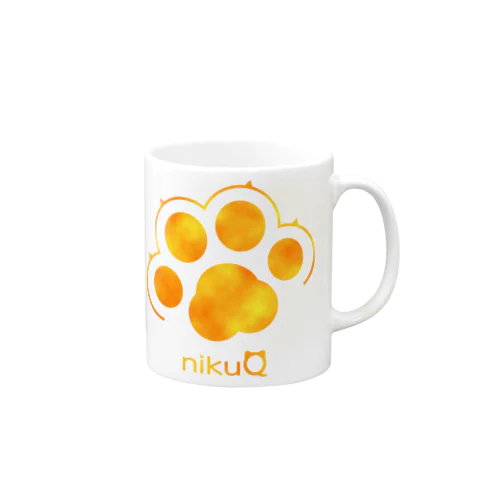 肉球をモチーフにしたオリジナルブランド「nikuQ」（猫タイプ）です マグカップ