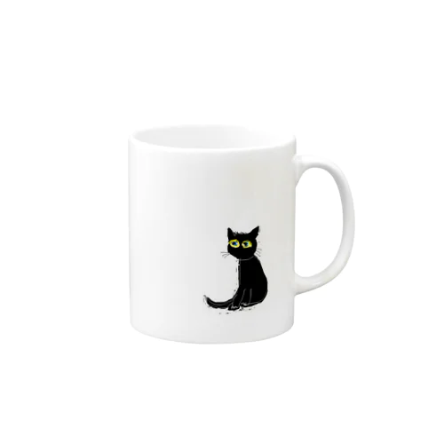 黒猫の僕の名前は、ソックス Mug