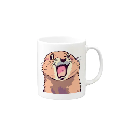 アニマル　叫ぶ　マーモット Mug