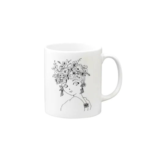 floral girl Mug