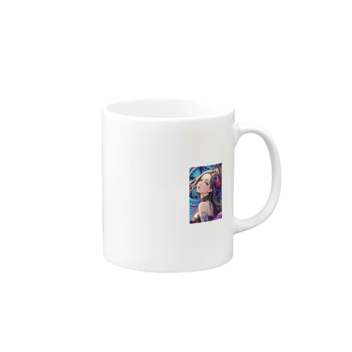 「花の中の美 - レースの少女」 Mug