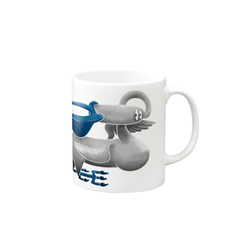首の長い鳥 Mug
