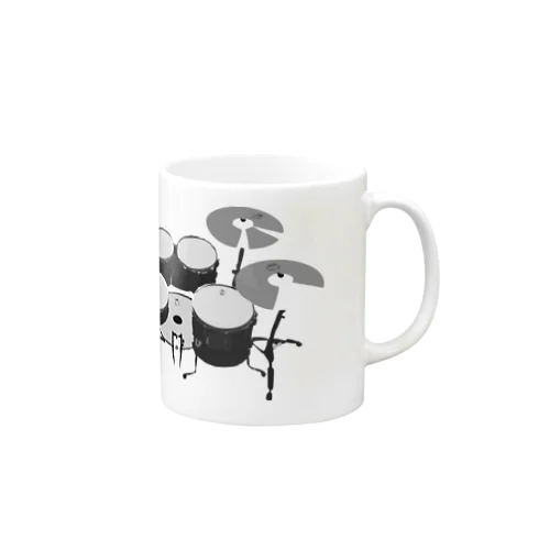 モノクロ　ドラムセット Mug