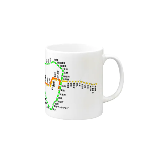 山手線・中央線・総武線 路線図 Mug