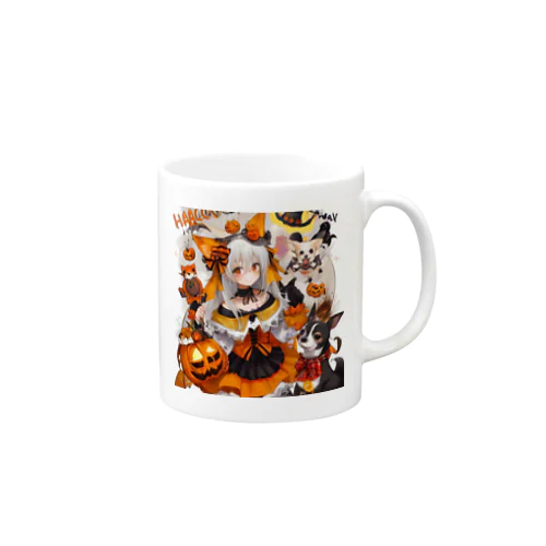 魔法のハロウィン・チワワと魔女の魔術 Mug