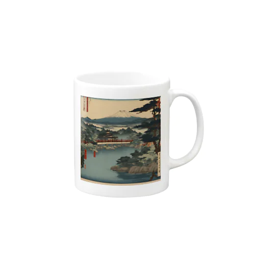 富士山の浮世絵風グッズ Mug