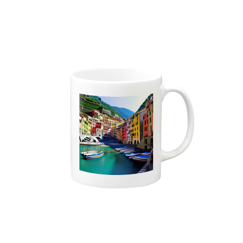 絵画のようなチンクエテッレの風景 Mug