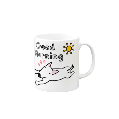 Good morning bull terrier マグカップ