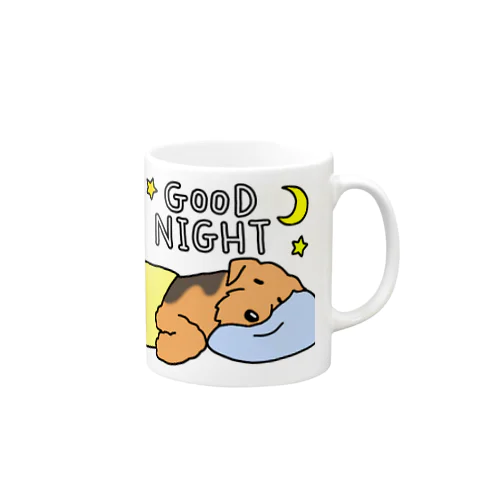 Good Night Airedale Terrier マグカップ