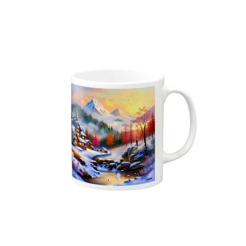 幻想的な雪景色のグッズ Mug