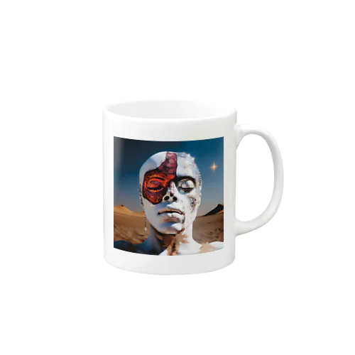 砂漠の砂時計守: Desert Sandglass Guardian Mug