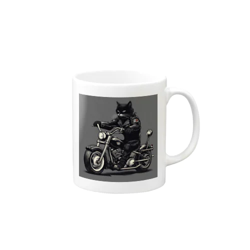 ワイルド黒猫 Mug