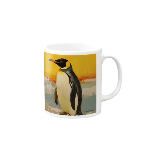 夕日とコウテイペンギン Mug