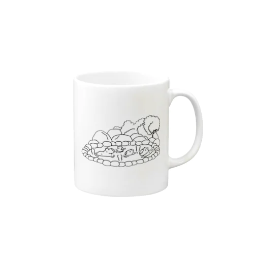 カピバラだって温泉に入る！♨︎シンプルカピバラグッズ Mug