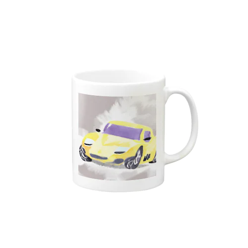 人気！水彩画風スポーツカー Mug