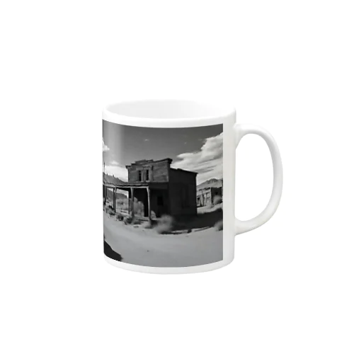 "Nostalgia Ville：さびれた町の魅力を感じるグッズ" Mug