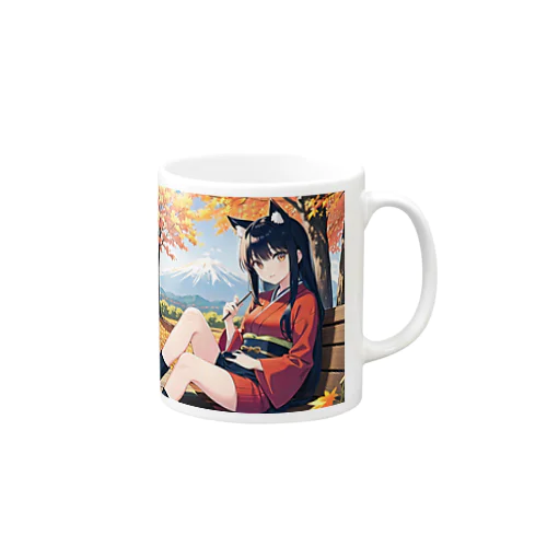 黒髪のけもっ娘 Mug