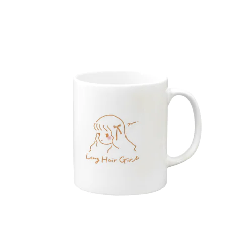 long hair girl Mug