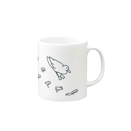 らくがきカモ03堰下り Mug