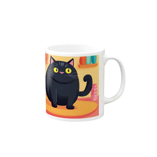 ぽて黒猫 Mug