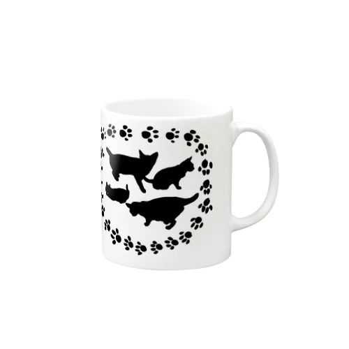 シルエット猫 Mug