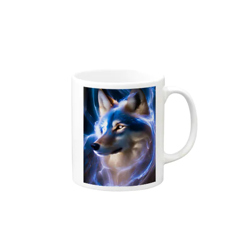 オーラを発したウルフ Mug