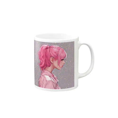 ピンク髪の彼女 Mug