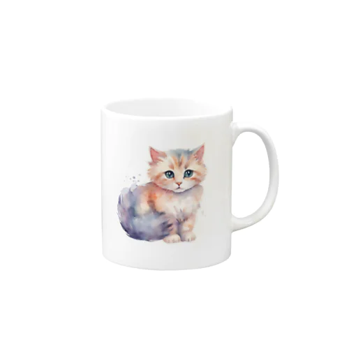 癒しのふわふわニャンコ　Fluffy and soothing kitty Mug