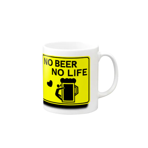 NO BEER NO LIFE マグカップ