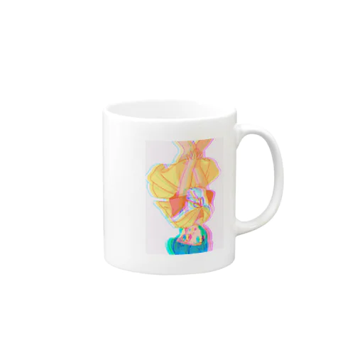 逆さ女の子 Mug