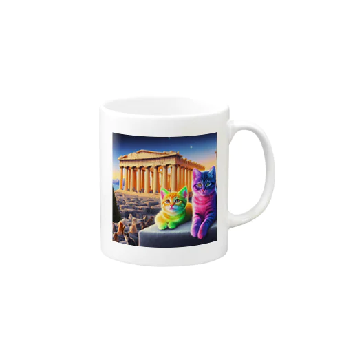 パルテノン神殿のキャッツ マグカップ