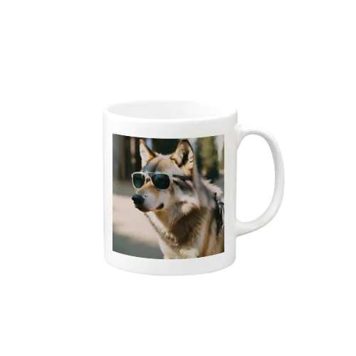 サングラス・オオカミ Mug