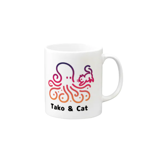 タコ & 猫 Mug