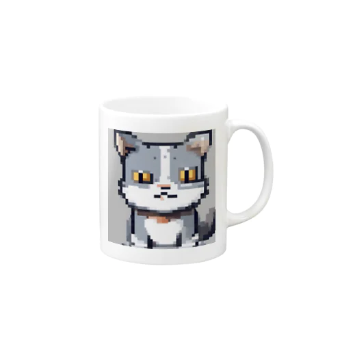 ドット絵ハイイロネコ Mug