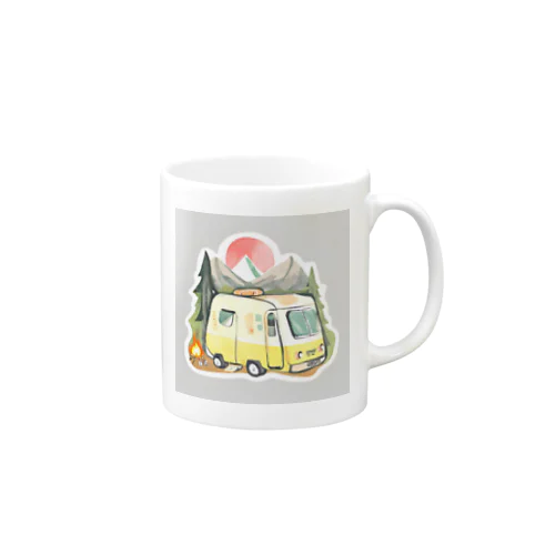 おしゃれキャンプイラスト Mug