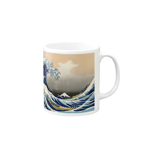 北斎「富嶽三十六景①　神奈川沖浪裏」葛飾北斎の浮世絵 Mug