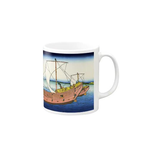 北斎「富嶽三十六景㉒　上総の海路」葛飾北斎の浮世絵 Mug