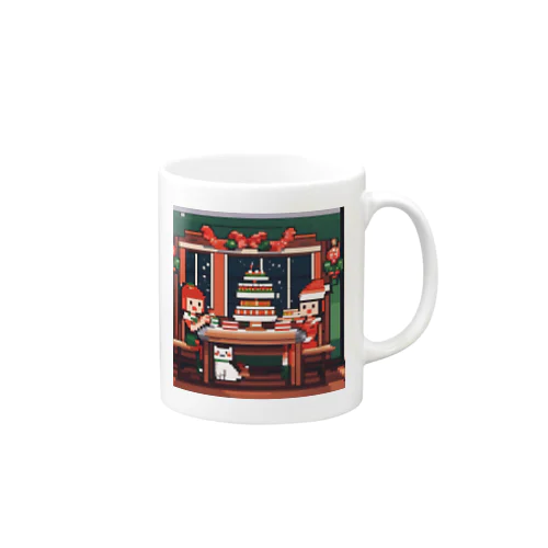 クリスマスパーティ　ドット絵 Mug