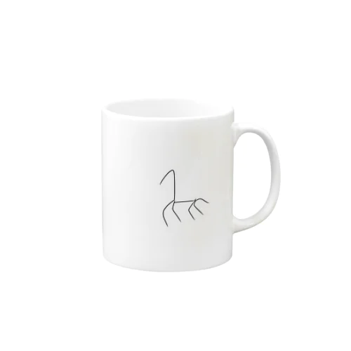 友達が書いた馬 Mug