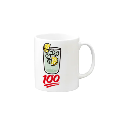 レモンサワー100点 大きいロゴ Mug