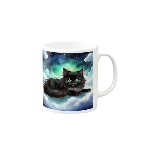 雲の上の黒猫03 Mug