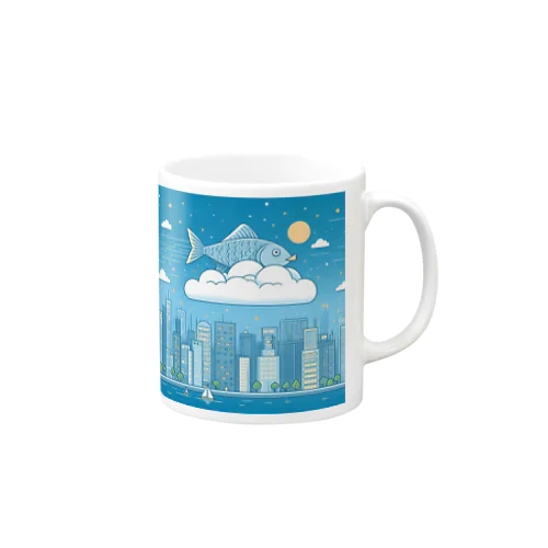 雲に乗って空を飛ぶ Mug