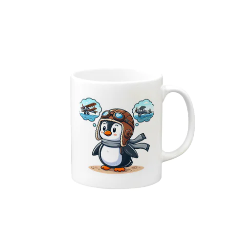 空を飛びたいペンギン Mug