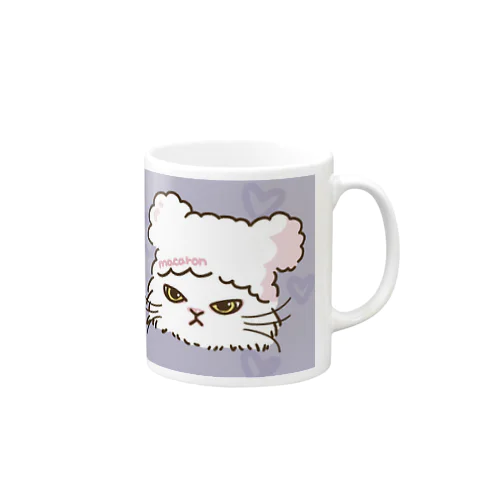 ミンマカちゃん　マグカップ　パープルハート Mug