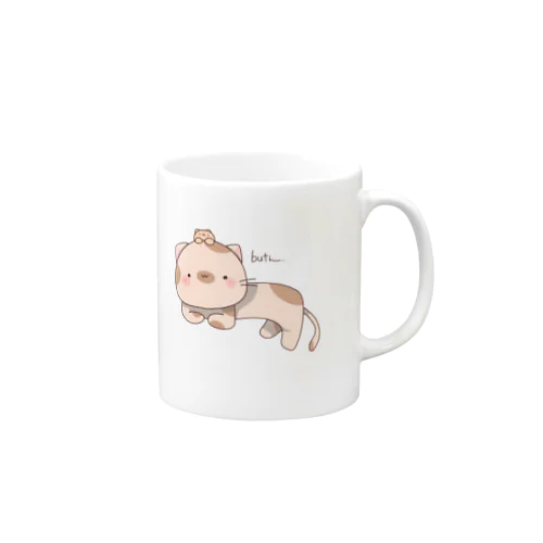 ぶちと子ねこ Mug