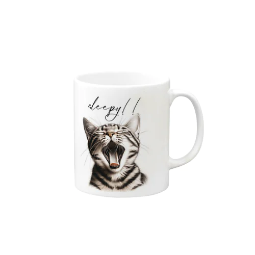 眠たい猫 Mug