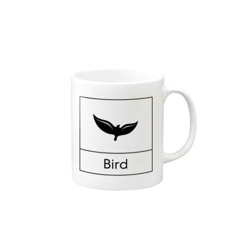 四角におさまるBird Mug
